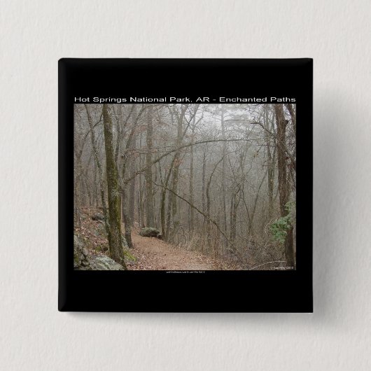 Hot Springs National Park, AR - Enchanted Paths Vierkante Button 5,1 Cm (Voorkant)