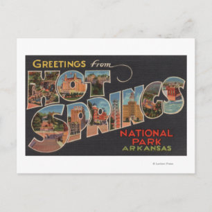 Hot Springs National Park, Arkansas (Blue) Briefkaart