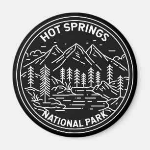 Hot Springs National Park Arkansas Monoline Magneet