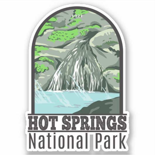 Hot Springs National Park Arkansas  Sticker (Voorkant)