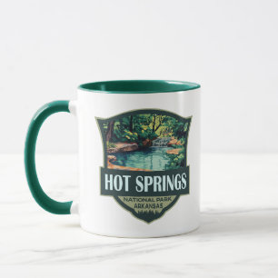 Hot Springs National Park Illustratie Retro Badge Mok