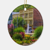Hot Springs Roundabout Painterly Keramisch Ornament (Links)