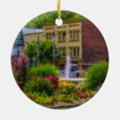 Hot Springs Roundabout Painterly Keramisch Ornament (Achterkant)