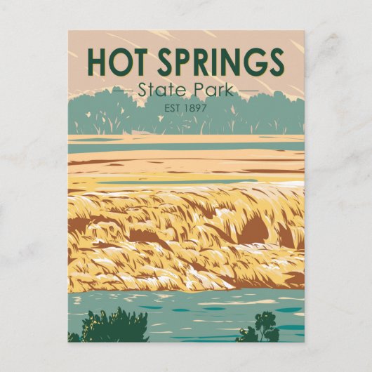 Hot Springs State Park Wyoming Briefkaart (Voorkant)