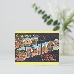 Hot SpringsPark Groet Vintage Ansichtkaart Briefkaart