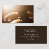 Hot Stones Massage Cartes de visite de thérapie (Devant / Derrière)