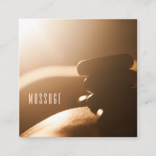 Hot Stones Massage Cartes de visite de thérapie
