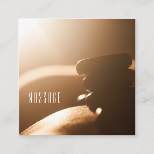 Hot Stones Massage Cartes de visite de thérapie (Devant)