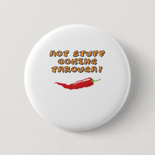 Hot Stuff die door Chili-overs komt Ronde Button 5,7 Cm