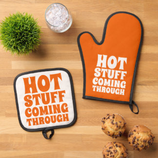 Hot Stuff die door de Humor komt Ovenwant & Pannenlap Set