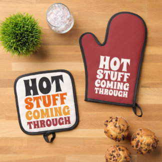 Hot Stuff die door de Humor komt Ovenwant & Pannenlap Set