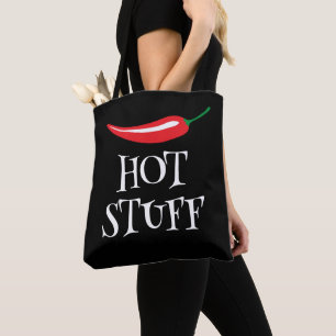 Hot Stuff grappige pittige rode chilipeper schoude Draagtas