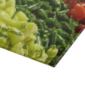 Hot Stuff Peppers Gepersonaliseerde Naam Glas Snijplank (Hoek)