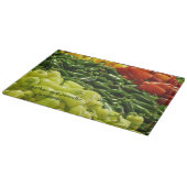 Hot Stuff Peppers Gepersonaliseerde Naam Glas Snijplank (Hoek)