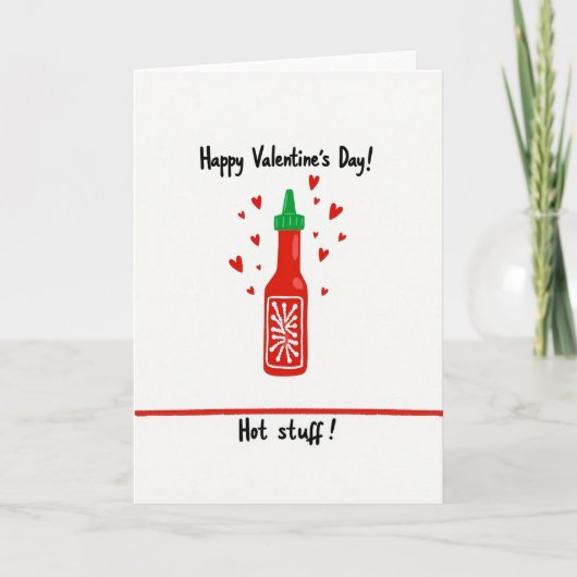 Hot Stuff Valentines Card Kaart (Voorkant)
