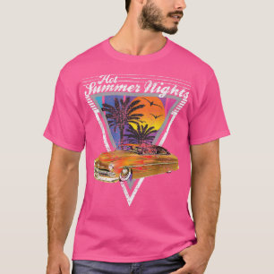 Hot Summer Nights 80 tropische Vintage Retro Lead T-shirt