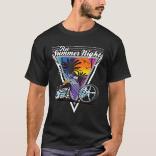 Hot Summer Nights 80's Tropische Retro Moto T-shirt