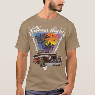 'Hot Summer Nights 80's Tropische Retrowegen T-shirt