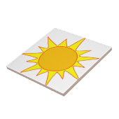 Hot Sun-Cartoon Tegeltje (Zijkant)