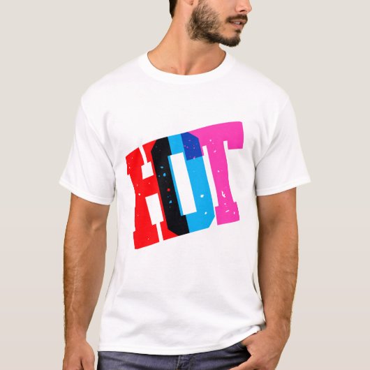 "HOT" T-shirt - Conception dynamique et anormale (Devant)