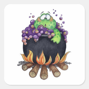Hot Toad Vierkante Sticker