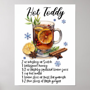 Hot Toddy Recept Wall Poster
