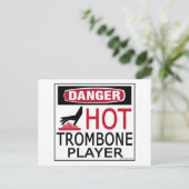 Hot Trombone-speler Briefkaart (Staand voorkant)