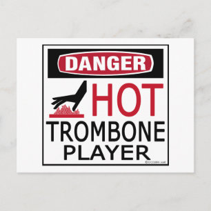 Hot Trombone-speler Briefkaart