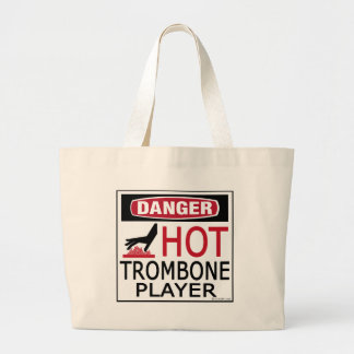 Hot Trombone-speler Grote Tote Bag