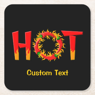 HOT VIERKANTE KARTONNEN ONDERZETTER