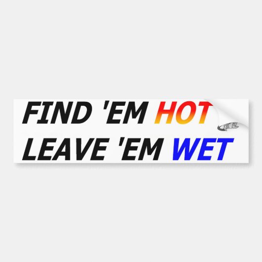 HOT VINDEN BUMPERSTICKER (Voorkant)
