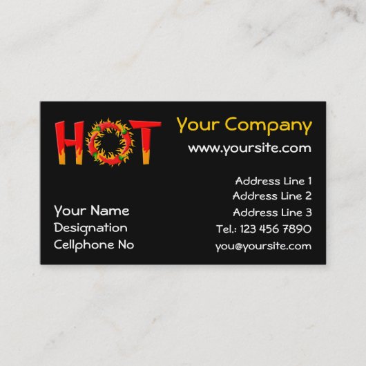 HOT VISITEKAARTJE (Voorkant)