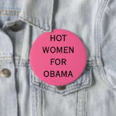 HOT VROUWEN VOOR OBAMA RONDE BUTTON 4,0 CM (In situ)