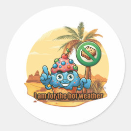 Hot Weather Hero Ronde Sticker