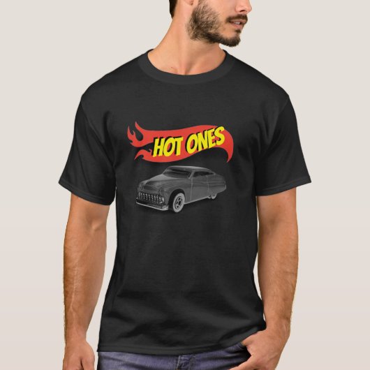 Hot Wheels diecast plomb traîneau noir T-shirt (Devant)