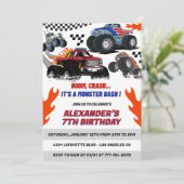 Hot Wheels feestuitnodigingen Boy Photo Bash Kaart (Staand voorkant)