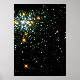 Hot-White-dwergschijn in Young Star Cluster NGC 1 Poster