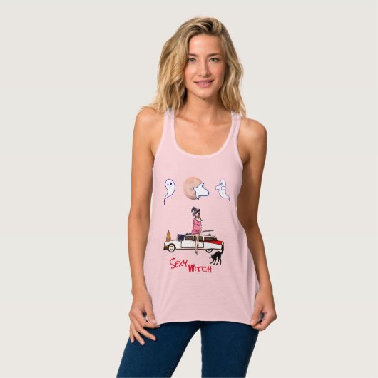 Hot Witch Halloween Tanktop (Volledige Voorkant)