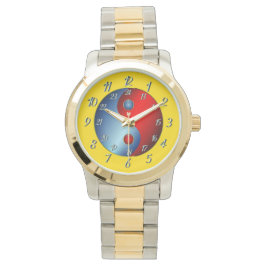 Hot Yellow Unisex Yen Yang Watch Horloge