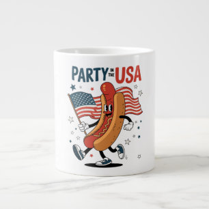 Hotdog 4 juli vuurwerk Onafhankelijkheidsdag Extra Grote Beker