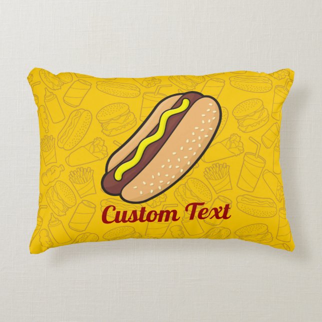 Hotdog Accent Pillow Kussen (Voorkant)