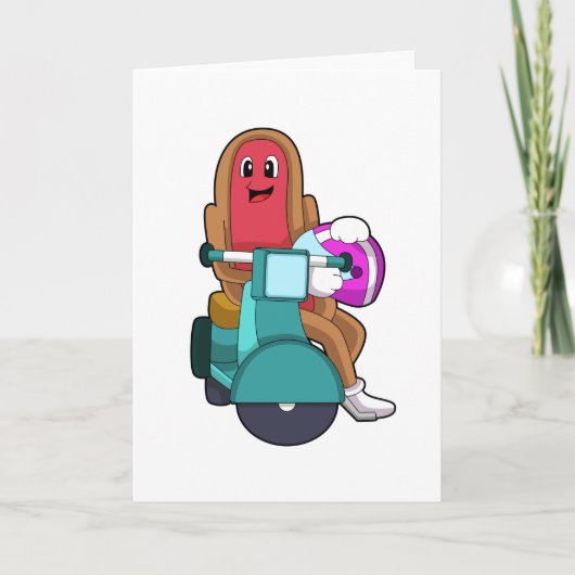 Hotdog als Biker met Scooter.PNG Kaart (Voorkant)
