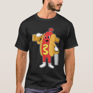 Hotdog als Carpenter met Saw & Hood T-shirt