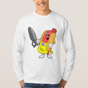 Hotdog als hairdresser met schaar t-shirt