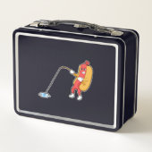 Hotdog at Fishing with Fishing rod (Achterkant)