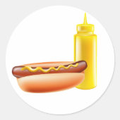Hotdog Avec Stickers Bouteille De moutarde (Devant)