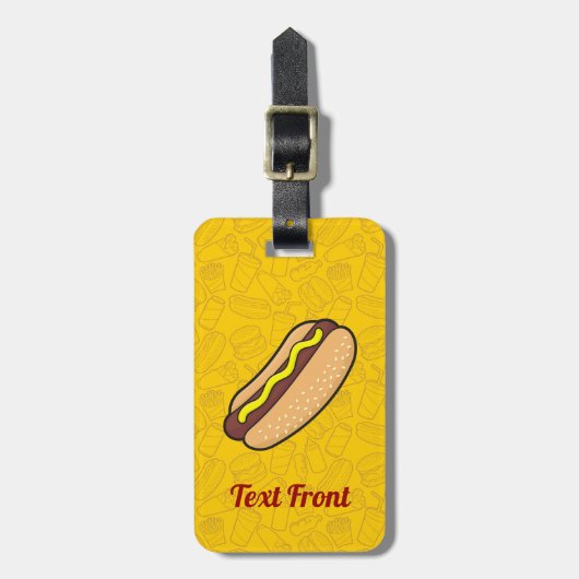 Hotdog-Bagagelabel Bagagelabel (Voorkant verticaal)