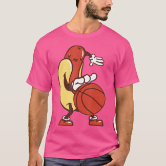 hotdog-basketbal t-shirt