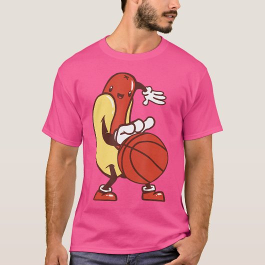 hotdog-basketbal t-shirt (Voorkant)