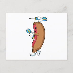 Hotdog bij Darts met Dart.PNG Briefkaart